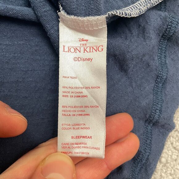 Disney The Lion King Graphic Raglan T-Shirt Womens 2X Blue White Long Sleeve Tee - Picture 4 of 14